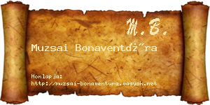 Muzsai Bonaventúra névjegykártya